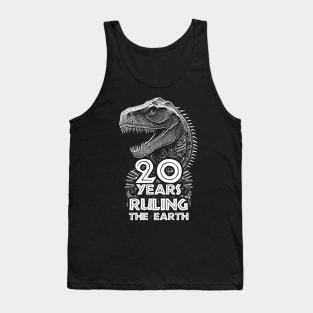 20th Anniversary - Dinosaur Lovers Birthday Tank Top